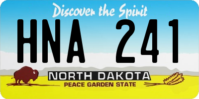 ND license plate HNA241