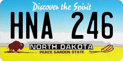 ND license plate HNA246