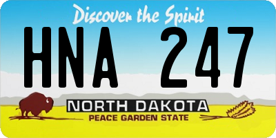 ND license plate HNA247