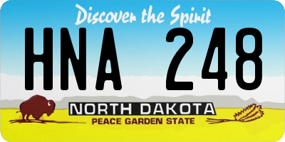 ND license plate HNA248