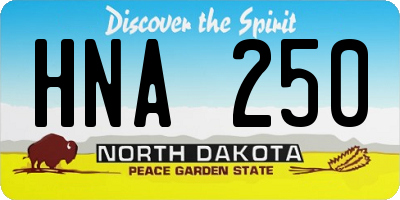 ND license plate HNA250