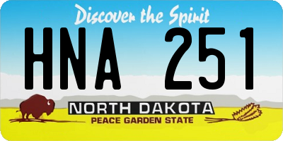 ND license plate HNA251