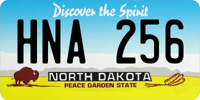 ND license plate HNA256