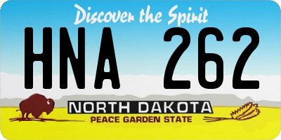 ND license plate HNA262