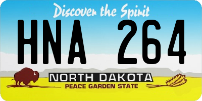 ND license plate HNA264