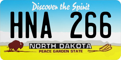 ND license plate HNA266