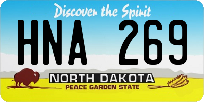 ND license plate HNA269