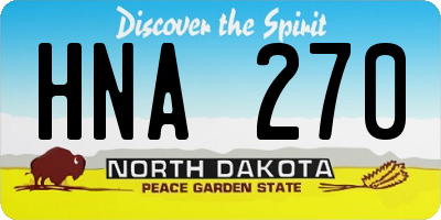 ND license plate HNA270