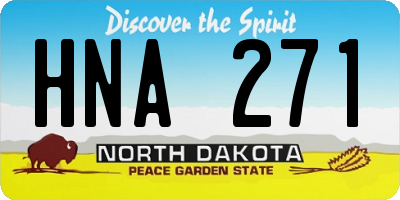 ND license plate HNA271