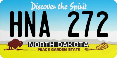 ND license plate HNA272