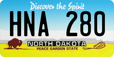 ND license plate HNA280