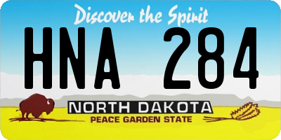 ND license plate HNA284