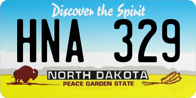 ND license plate HNA329