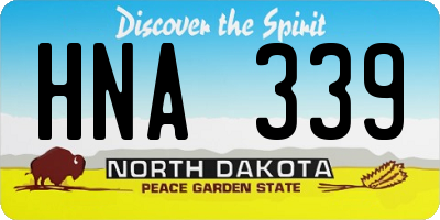 ND license plate HNA339