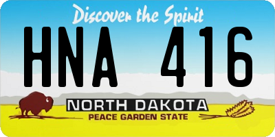 ND license plate HNA416