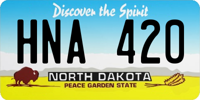 ND license plate HNA420