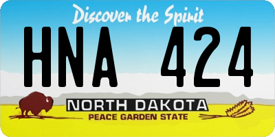 ND license plate HNA424