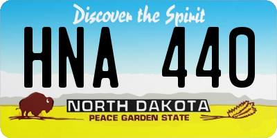 ND license plate HNA440