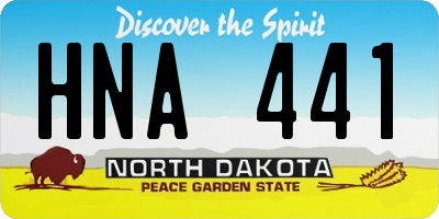 ND license plate HNA441