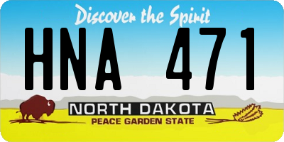 ND license plate HNA471