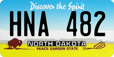 ND license plate HNA482