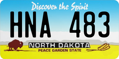 ND license plate HNA483
