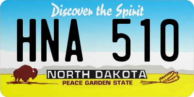 ND license plate HNA510