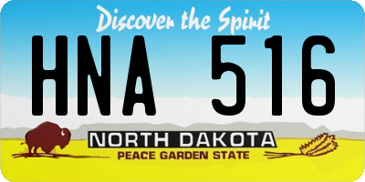 ND license plate HNA516