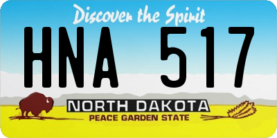 ND license plate HNA517