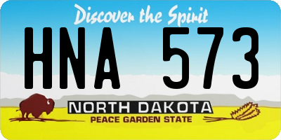 ND license plate HNA573