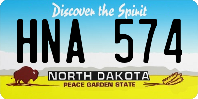 ND license plate HNA574