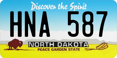 ND license plate HNA587