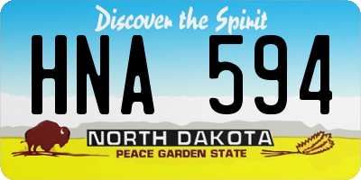 ND license plate HNA594