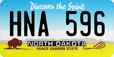 ND license plate HNA596