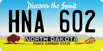 ND license plate HNA602