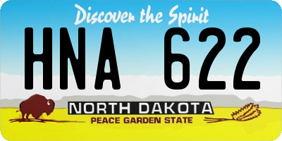 ND license plate HNA622