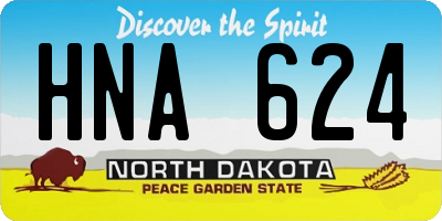 ND license plate HNA624