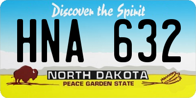 ND license plate HNA632