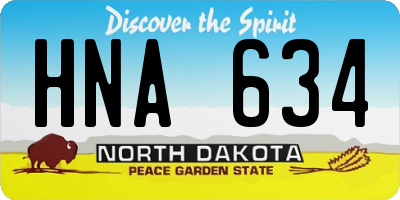 ND license plate HNA634