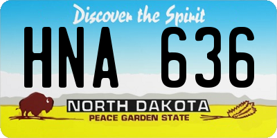 ND license plate HNA636