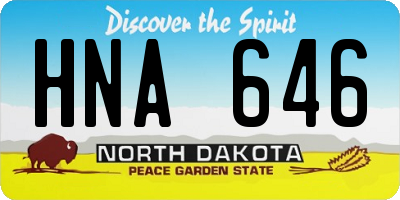 ND license plate HNA646