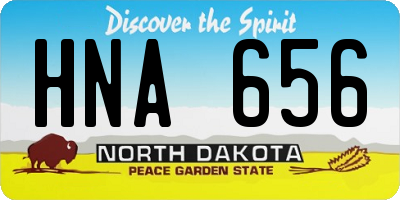 ND license plate HNA656