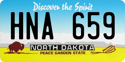 ND license plate HNA659