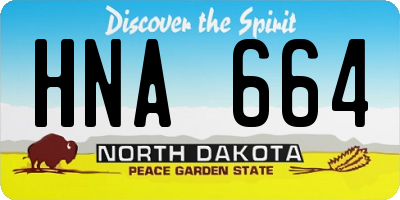ND license plate HNA664