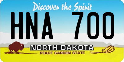 ND license plate HNA700