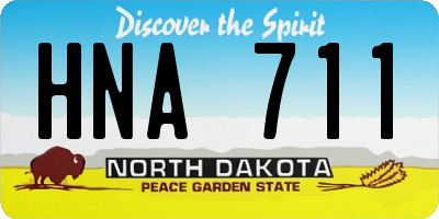 ND license plate HNA711