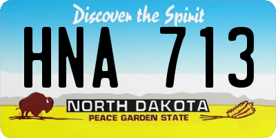 ND license plate HNA713