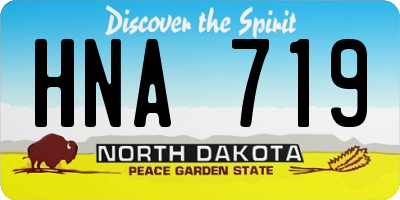 ND license plate HNA719