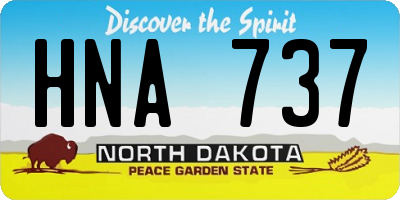 ND license plate HNA737