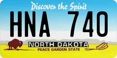 ND license plate HNA740